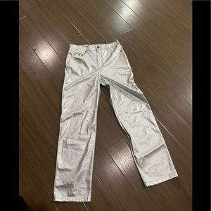 Zara Silver metallic pants
